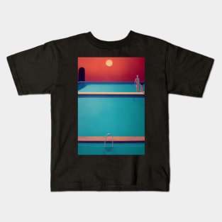 Figures Standing By Pool Kids T-Shirt